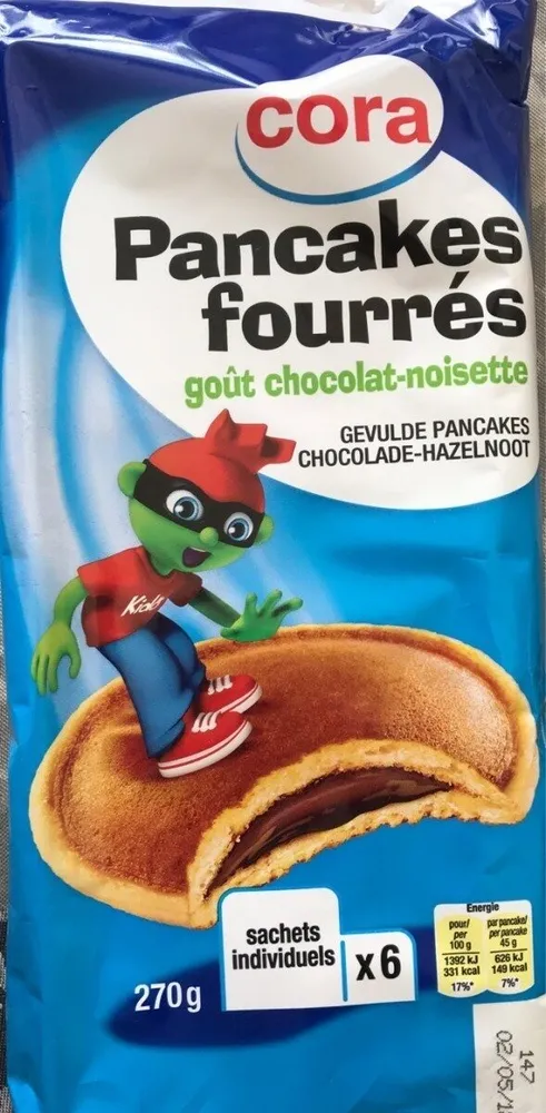 Pancakes fourrés choco noisettes