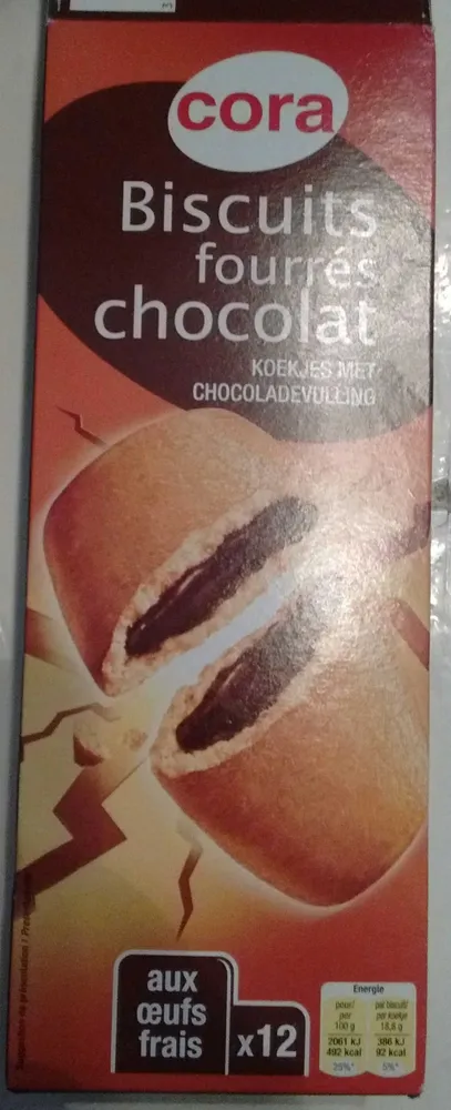 Biscuits fourrés chocolat