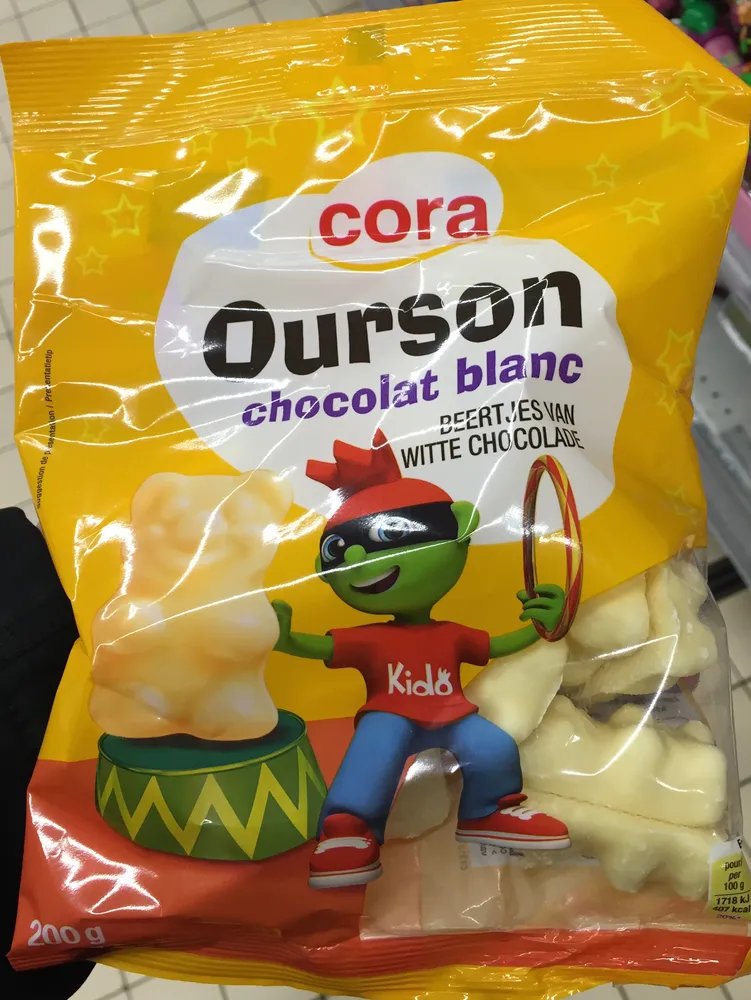 Ourson chocolat blanc