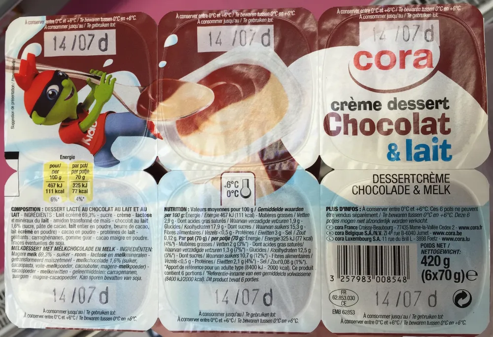 Crème dessert Chocolat & Lait