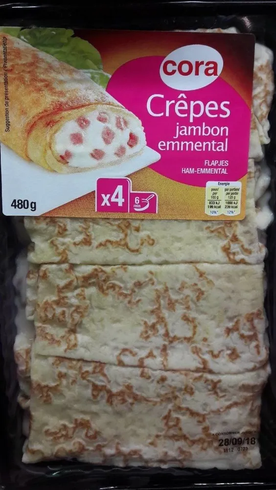 Crêpes jambon emmental