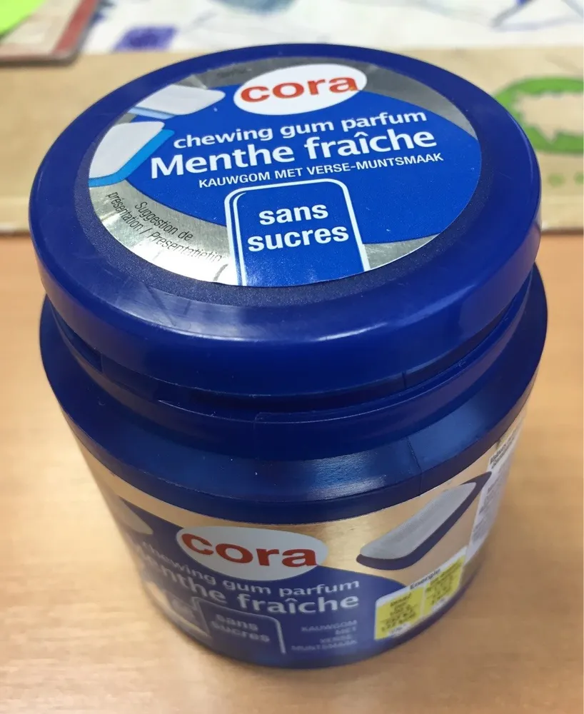 Chewing gum parfum menthe fraiche