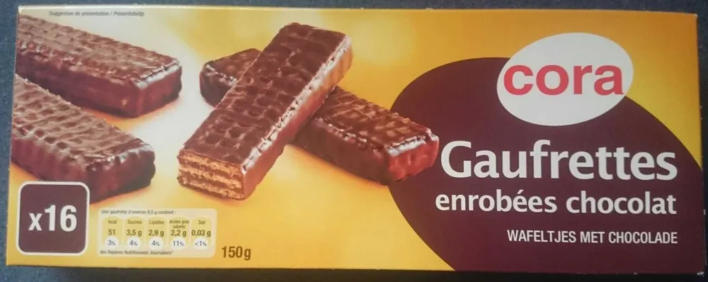 Gaufrettes Enrobées Chocolat