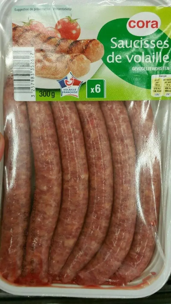 saucisses de volaille