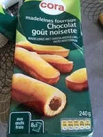 Madeleines fourrage chocolat gout noisette