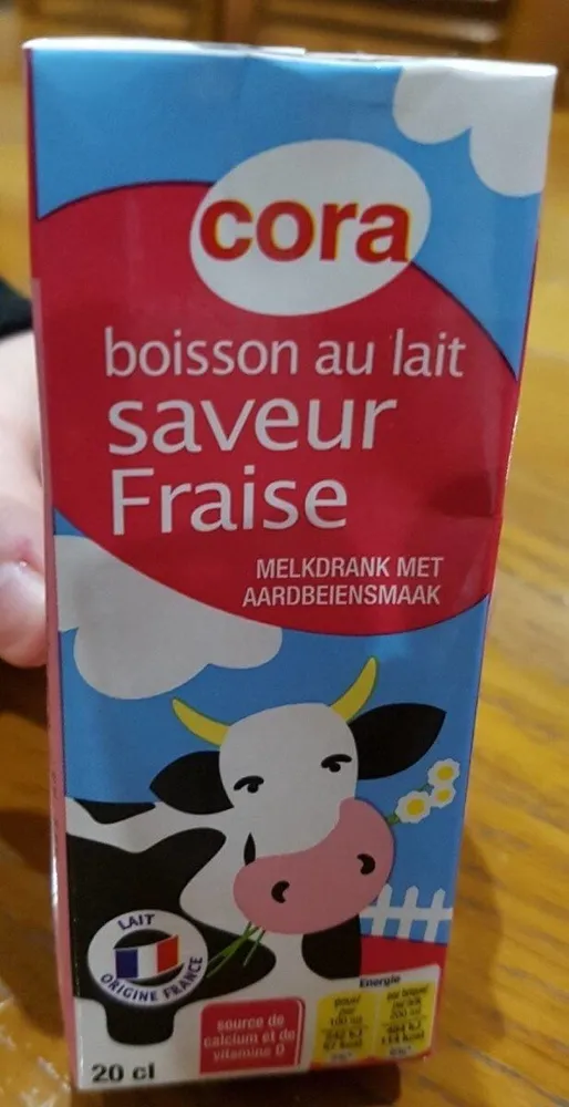 Boisson au lait saveur fraise