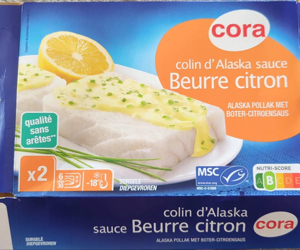 Colin d alaska sauce au beurre citron