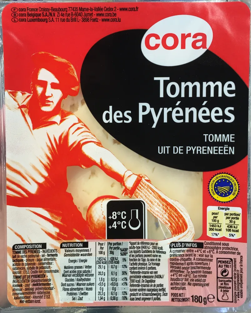 Tomme des Pyrénées (29,1% MG)
