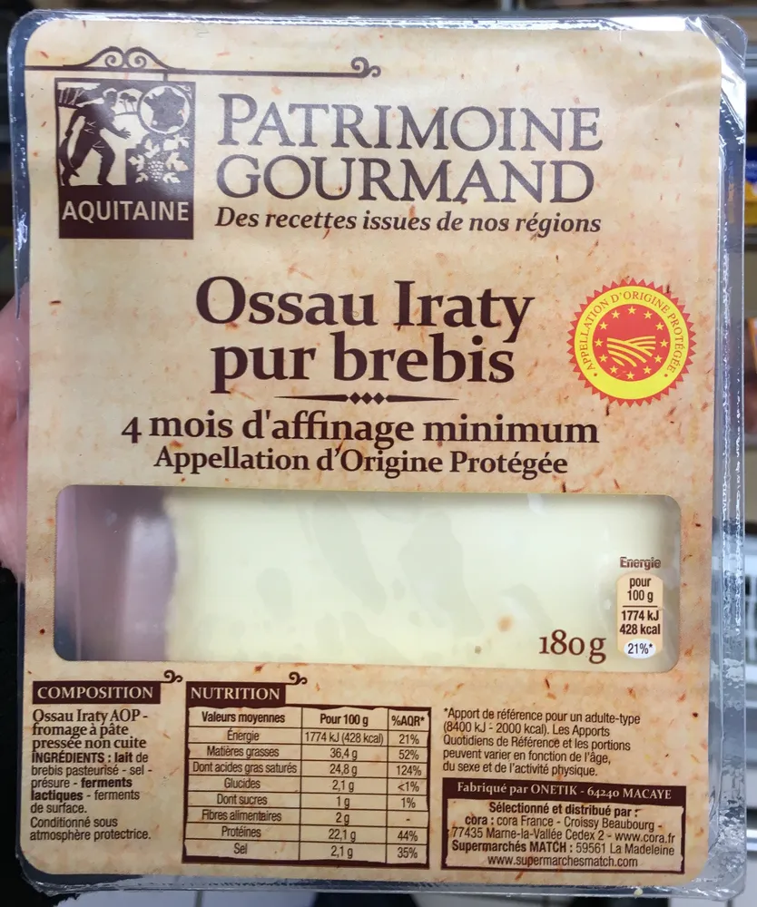 Ossau Iraty pur brebis (36,4% MG)