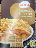 Émincés de Poulet aux spaetzles, sauce aux champignons