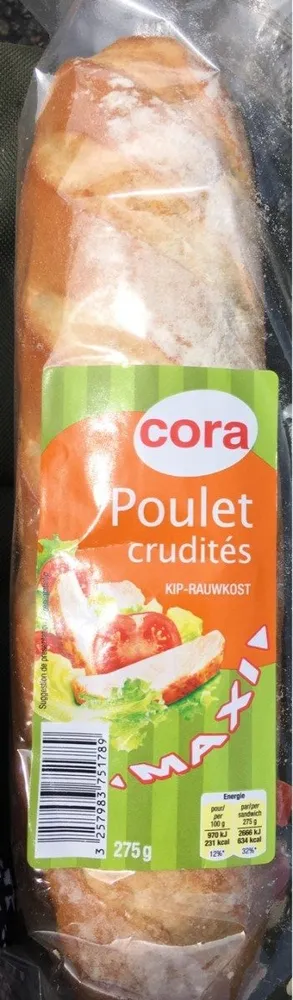 Sandwich Poulet Crudités