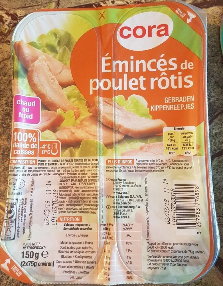 Émincés de Poulet Rôtis