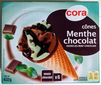 Cônes Menthe Chocolat sauce Chocolat