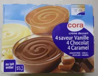Crème dessert (4 saveur Vanille, 4 Chocolat, 4 Caramel)