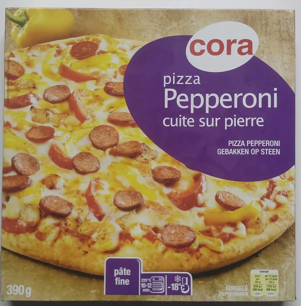 Pizza Pepperoni cuite sur pierre