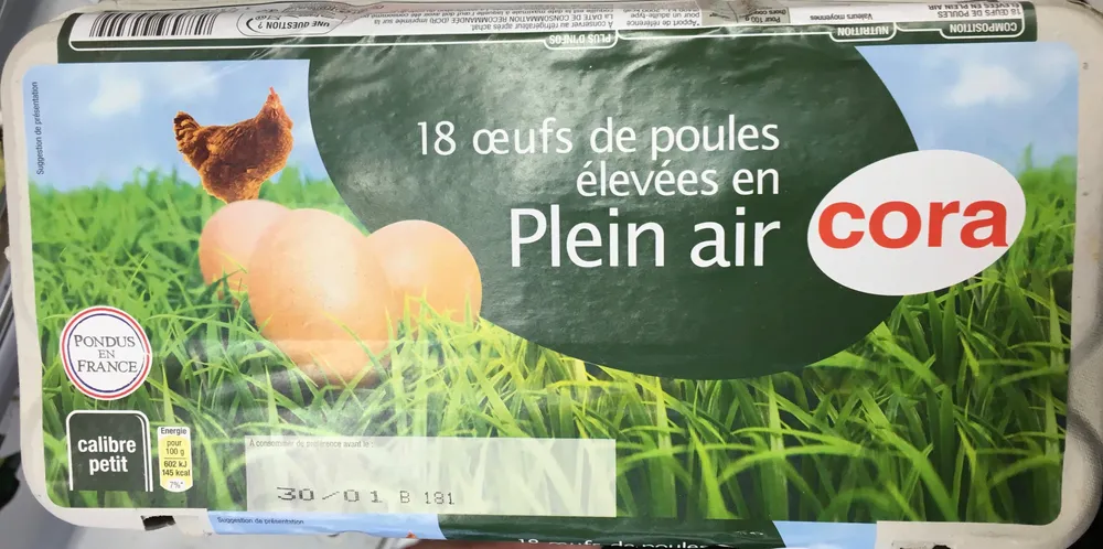 Œufs de Poules Élevées en Plein Air