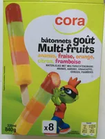 Bâtonnets goût Multi-fruits ananas, fraise, orange, citron, framboise
