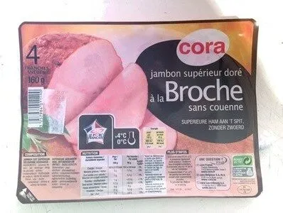 Jambon supérieur doré à la broche sans couenne