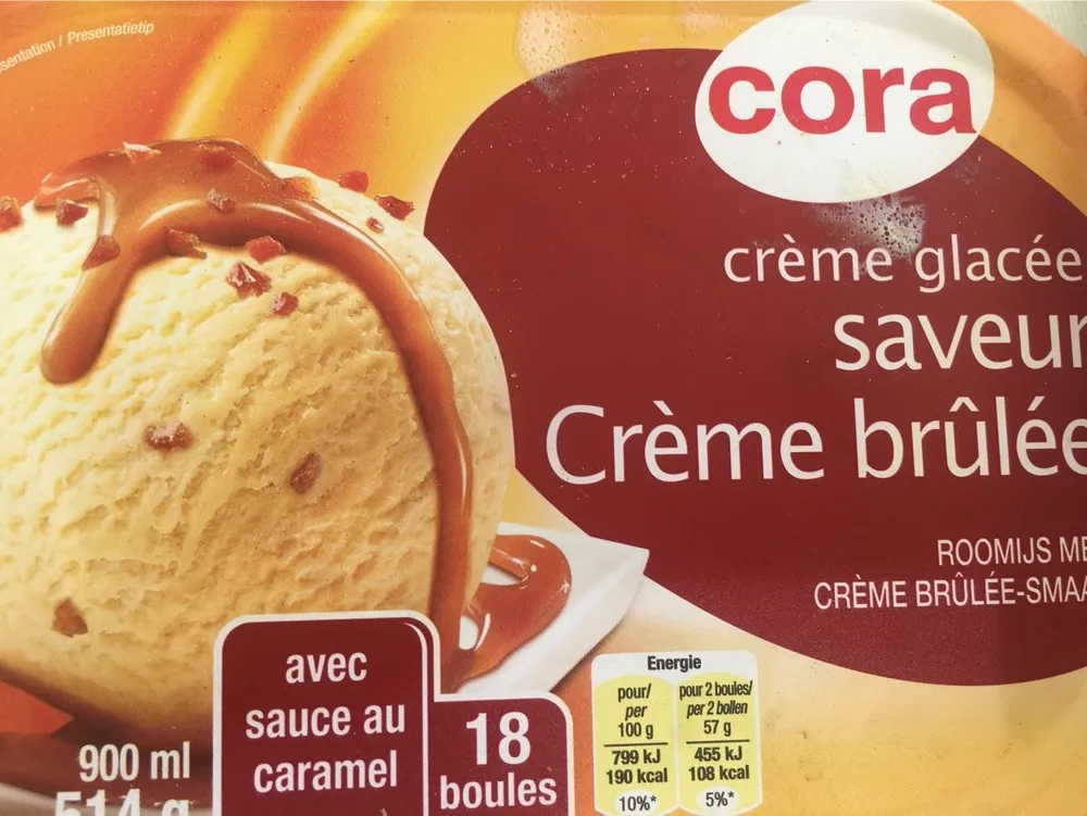 Crème glacée saveur crème brûlée