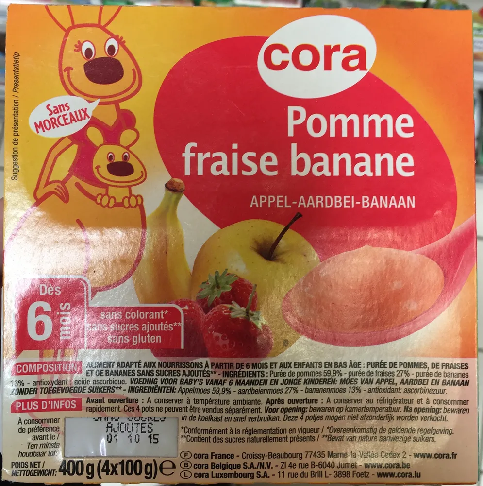 Pomme fraise banane