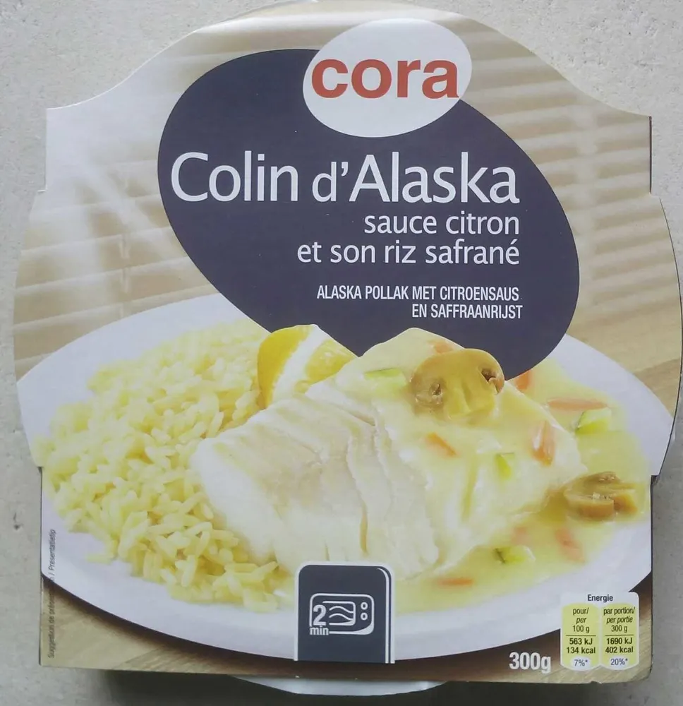 Colin d'Alaska sauce citron et son riz safrané