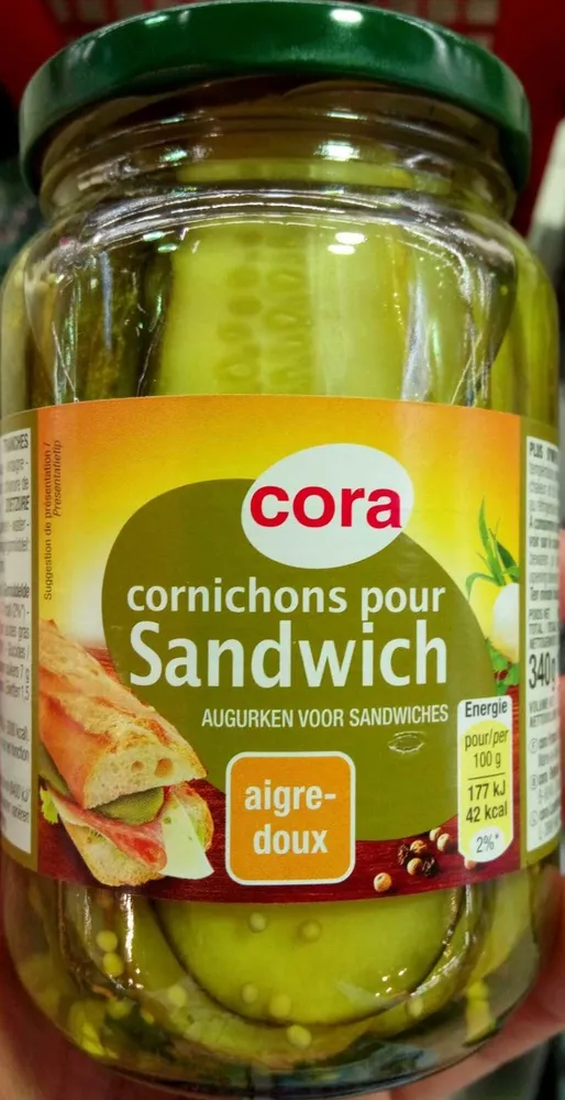 Cornichons pour Sandwich Aigre-Doux