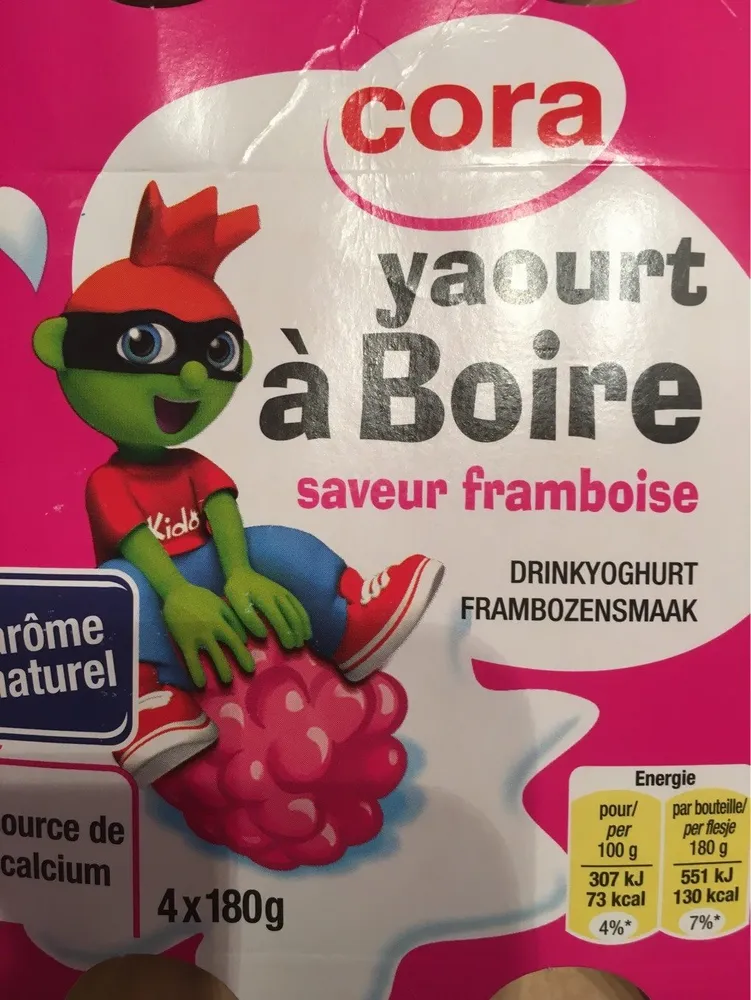Yaourt a boire saveur framboise