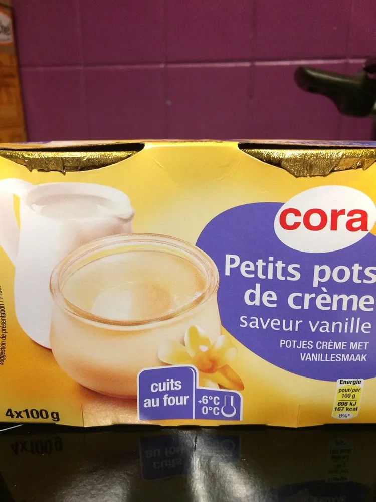 Petits pots de creme saveur vanille