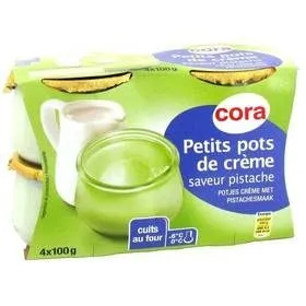 Petits pots de crème saveur pistache