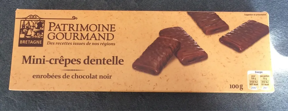 Mini-crêpes Dentelle Enrobées De Chocolat Noir
