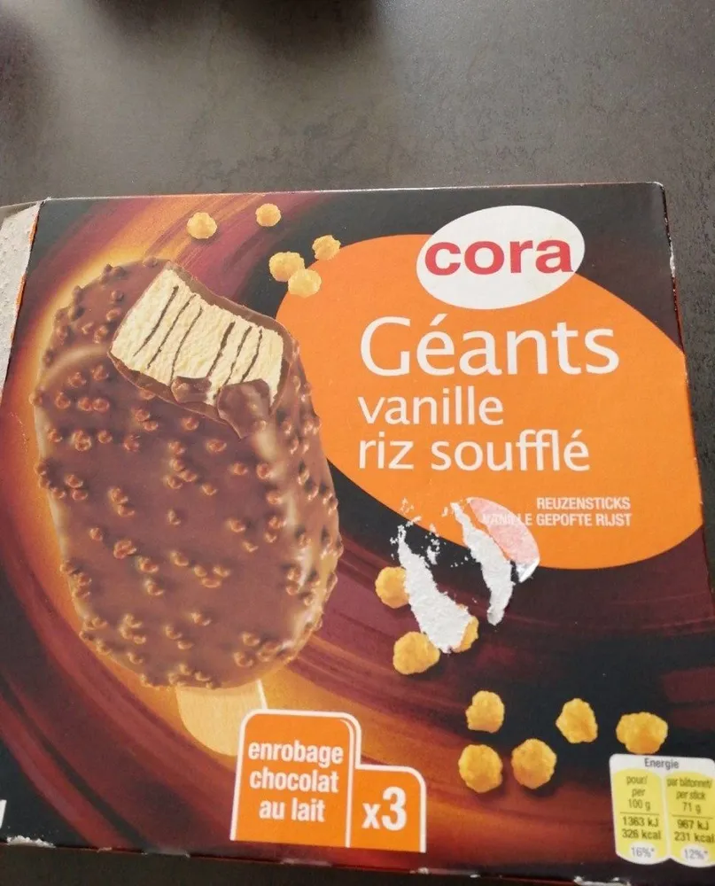 Géant vanille riz soufflé