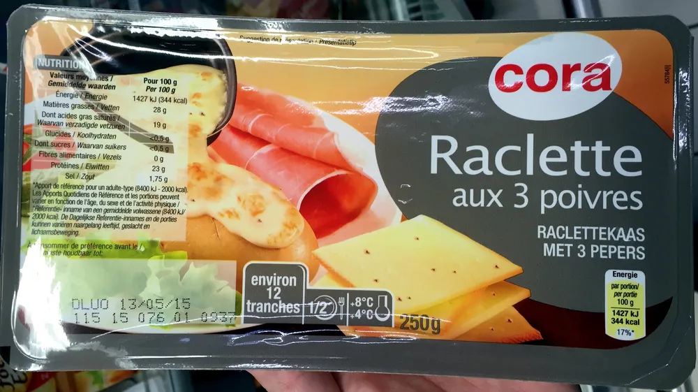 Raclette aux 3 poivres