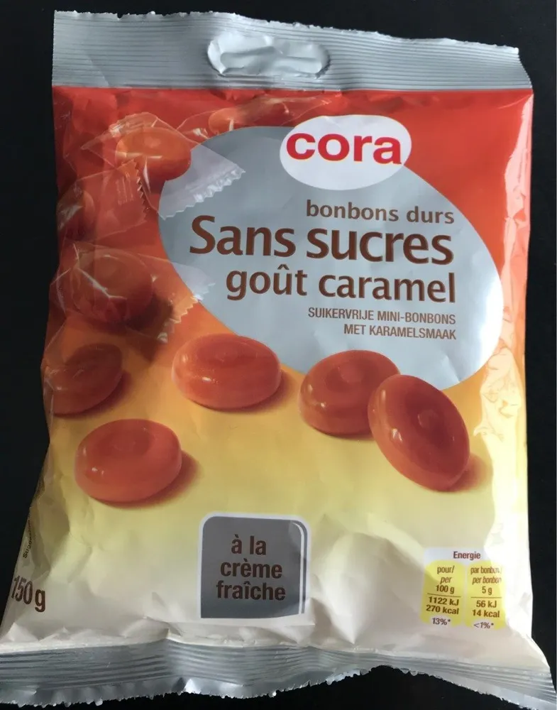 Bonbons durs sans sucres gout caramel