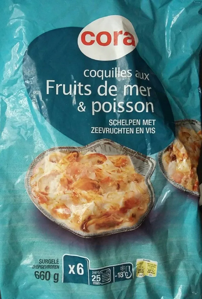 Coquilles poissons et fruits de mer