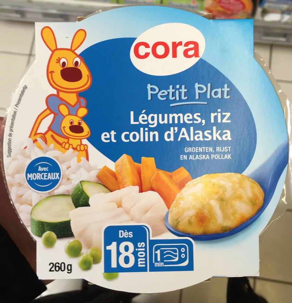 Petit Plat Légumes, riz et colin d'Alaska