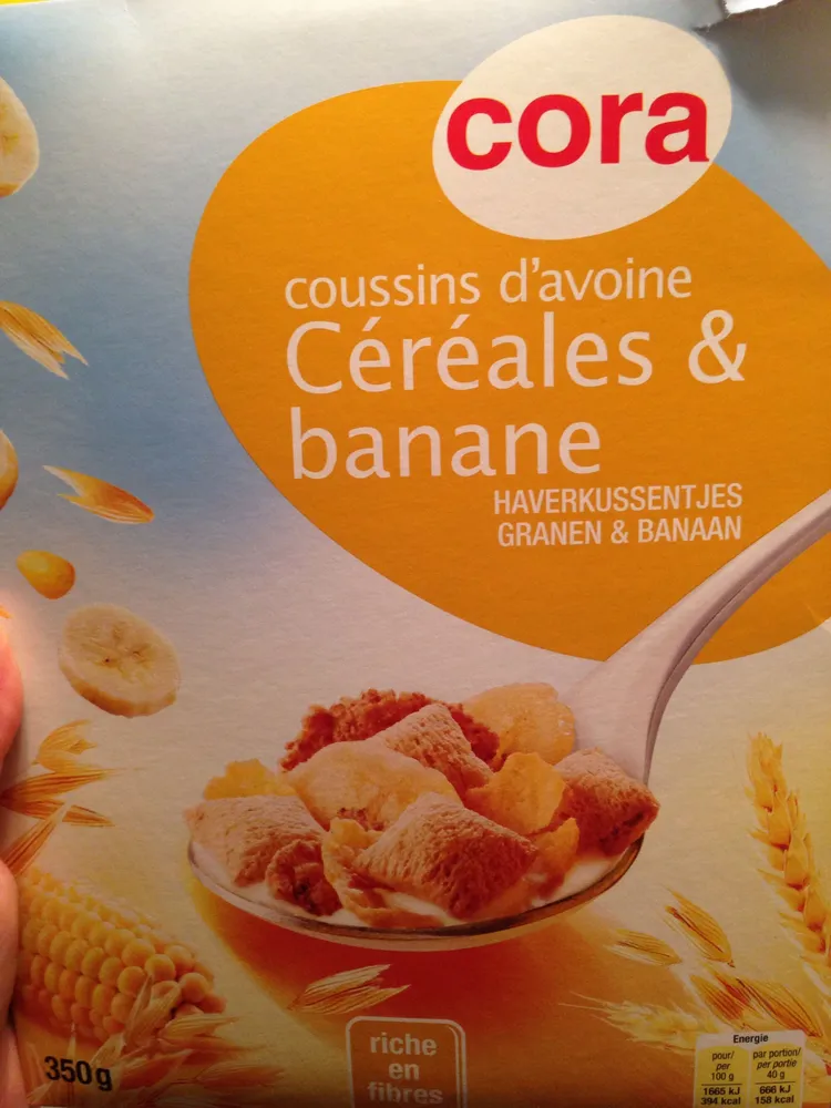 Coussins d'avoine céréales et banane