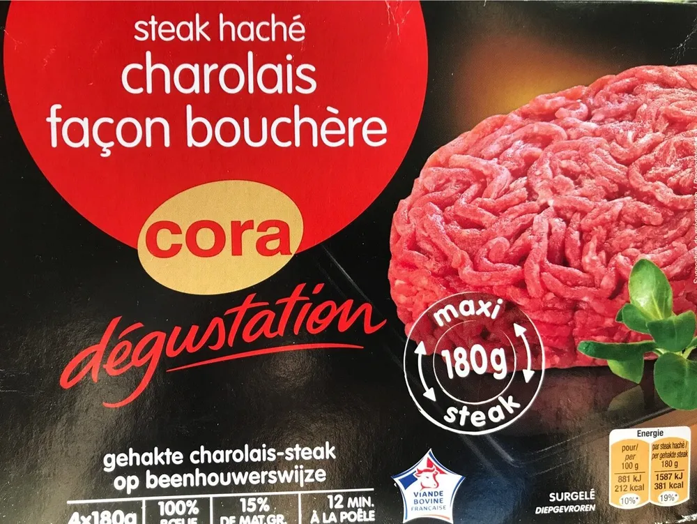 Steak haché charolais façon bouchère 15%