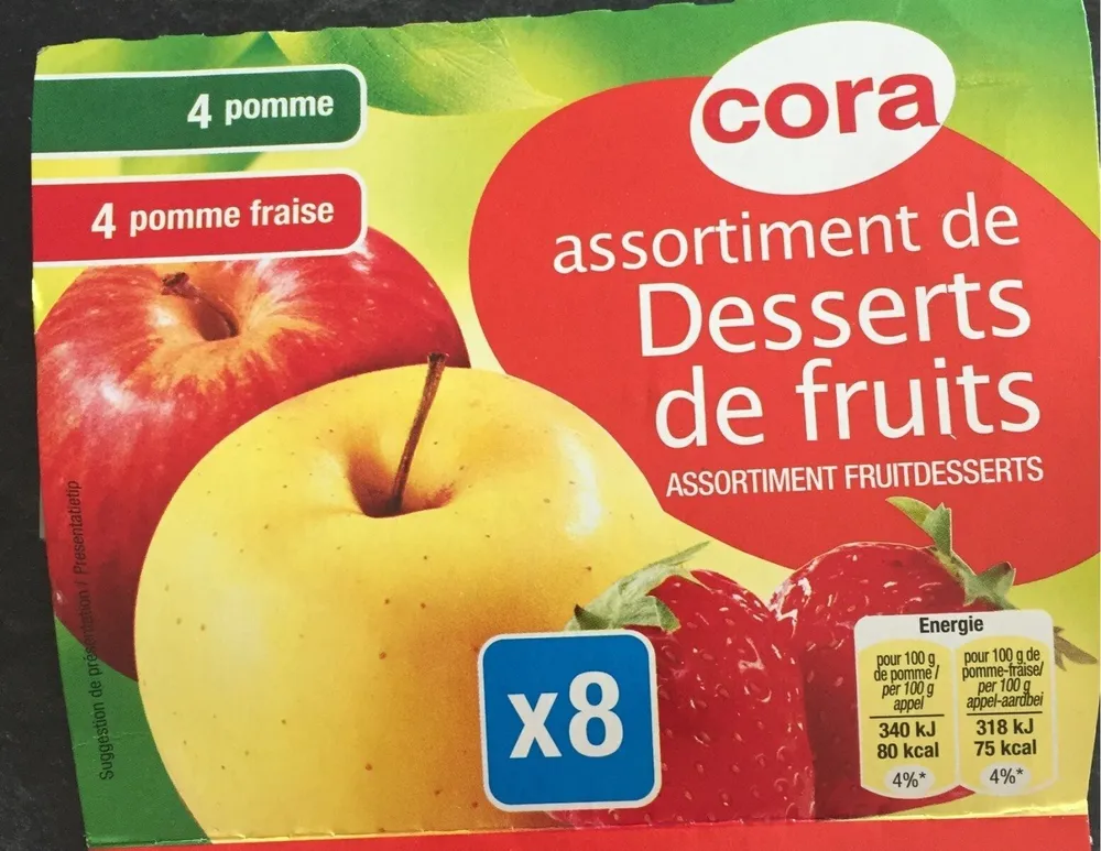 Assortiement de desserts de fruits