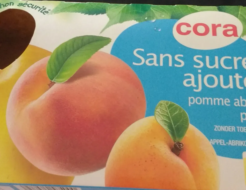 Gourdes pomme abricot pêche sans sucres ajoutés
