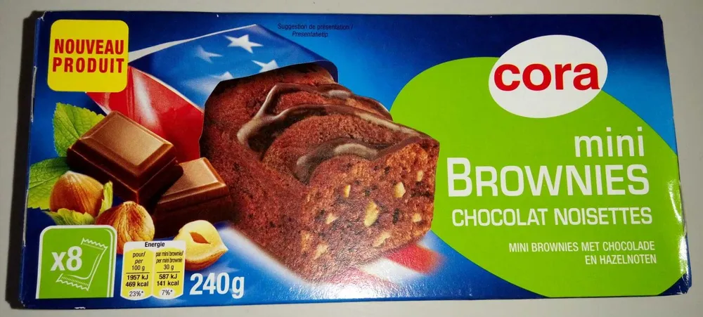 Mini Brownies Chocolat Noisettes