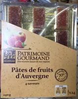 Pâtes de fruits d'Auvergne 4 saveurs