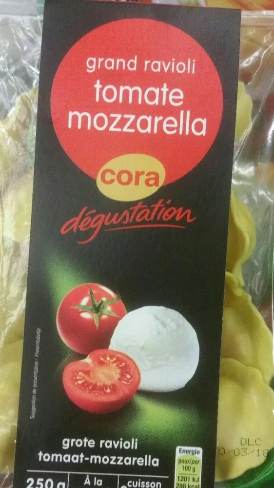 Grand ravioli tomate mozzarella