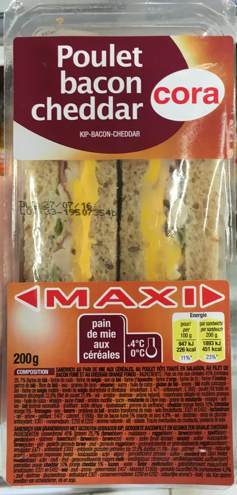 Poulet Bacon Cheddar maxi