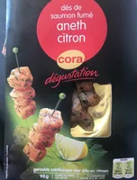 Dés de saumon aneth citron