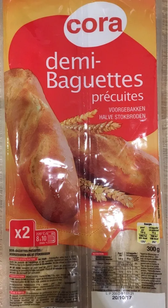 Demi-baguettes précuites