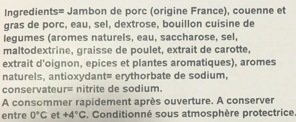 Jambon Cuit Supérieur avec Couenne