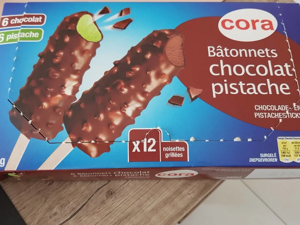 Bâtonnets chocolat pistache