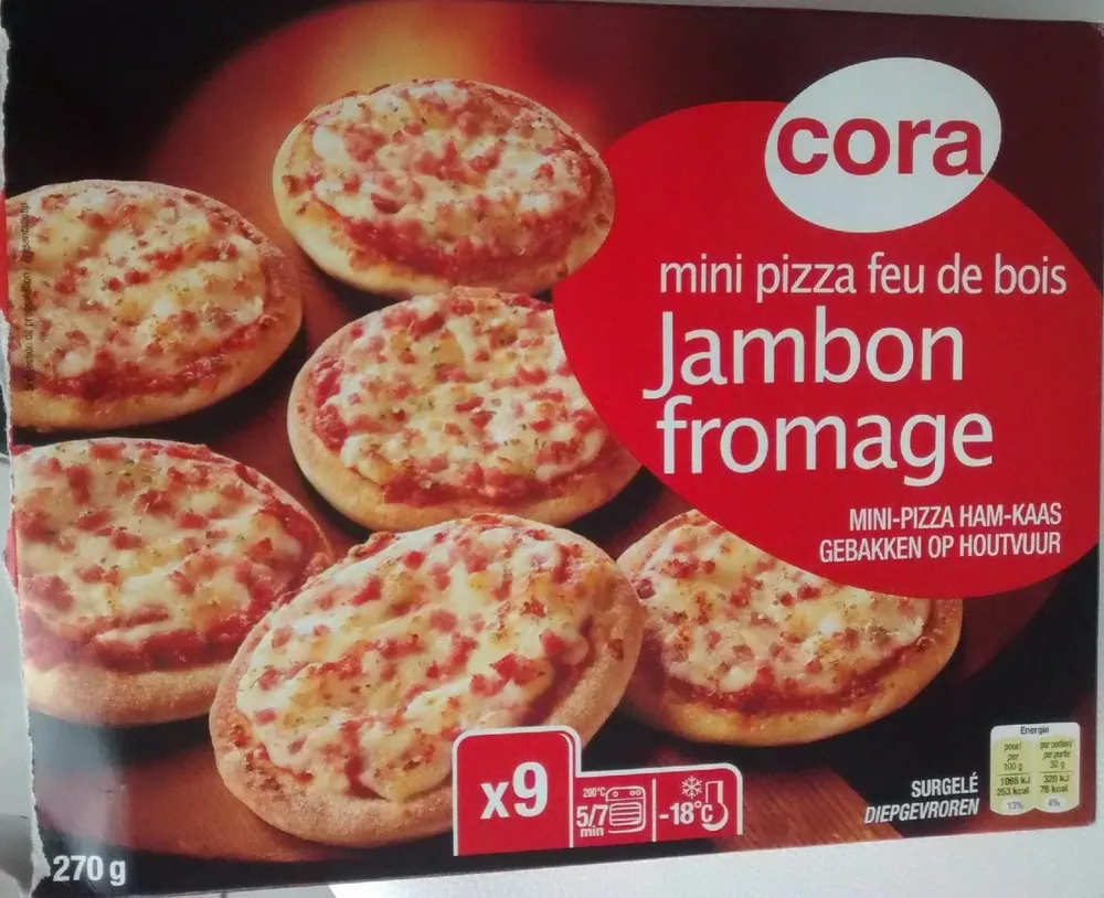 Mini pizza jambon fromage