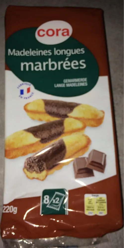 Madeleines longues marbrées