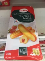 Madeleines Longues Fourrées Fraise